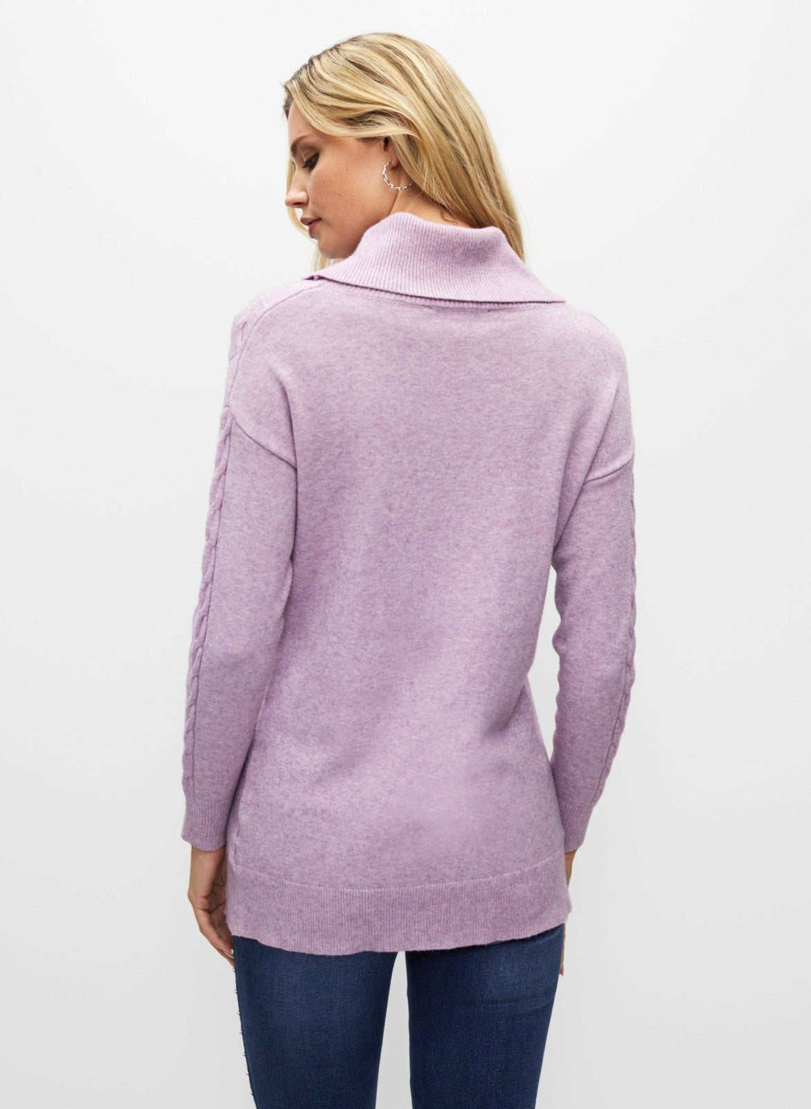 Women Cowl Neck Sweater Light Aubergine | Melanie Lyne