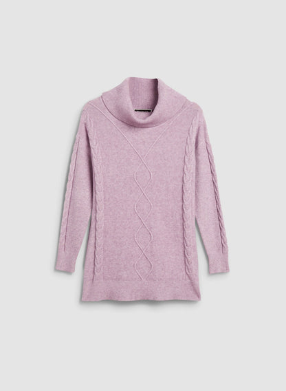 Women Cowl Neck Sweater Light Aubergine | Melanie Lyne