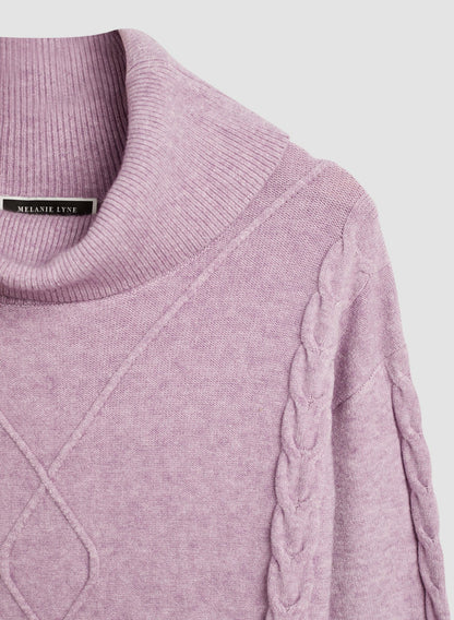 Women Cowl Neck Sweater Light Aubergine | Melanie Lyne