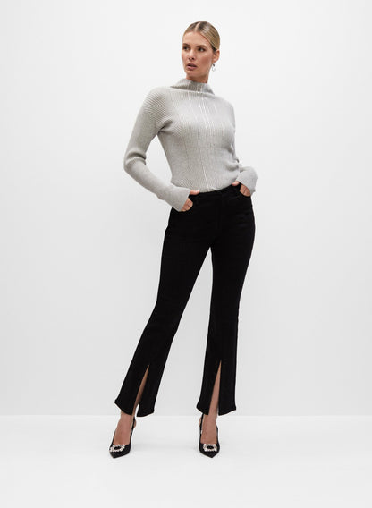Women Bead Detail Sweater Silver Mist Mix | Melanie Lyne