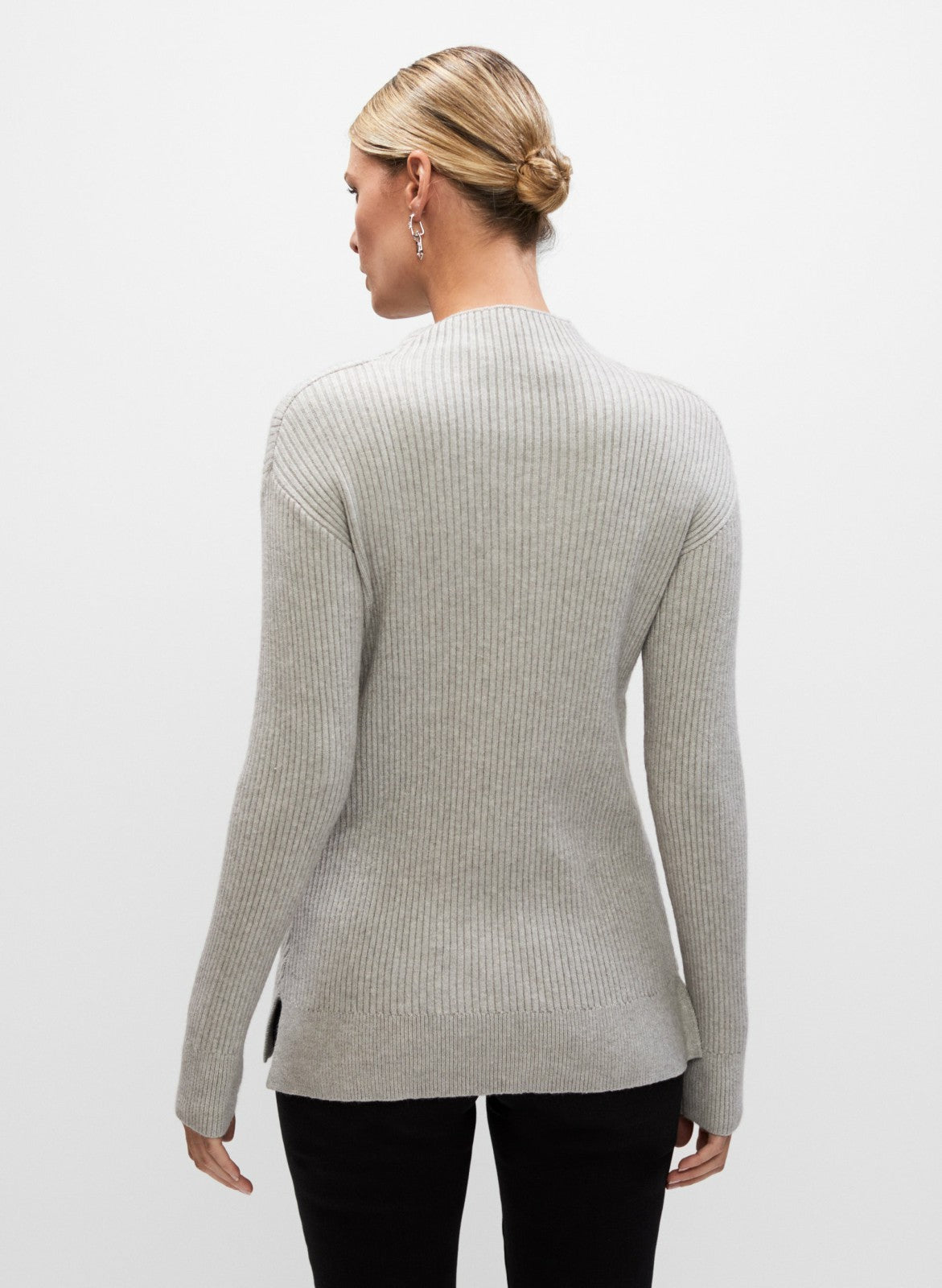 Women Bead Detail Sweater Silver Mist Mix | Melanie Lyne