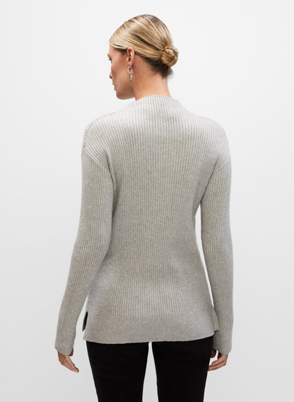 Women Bead Detail Sweater Silver Mist Mix | Melanie Lyne
