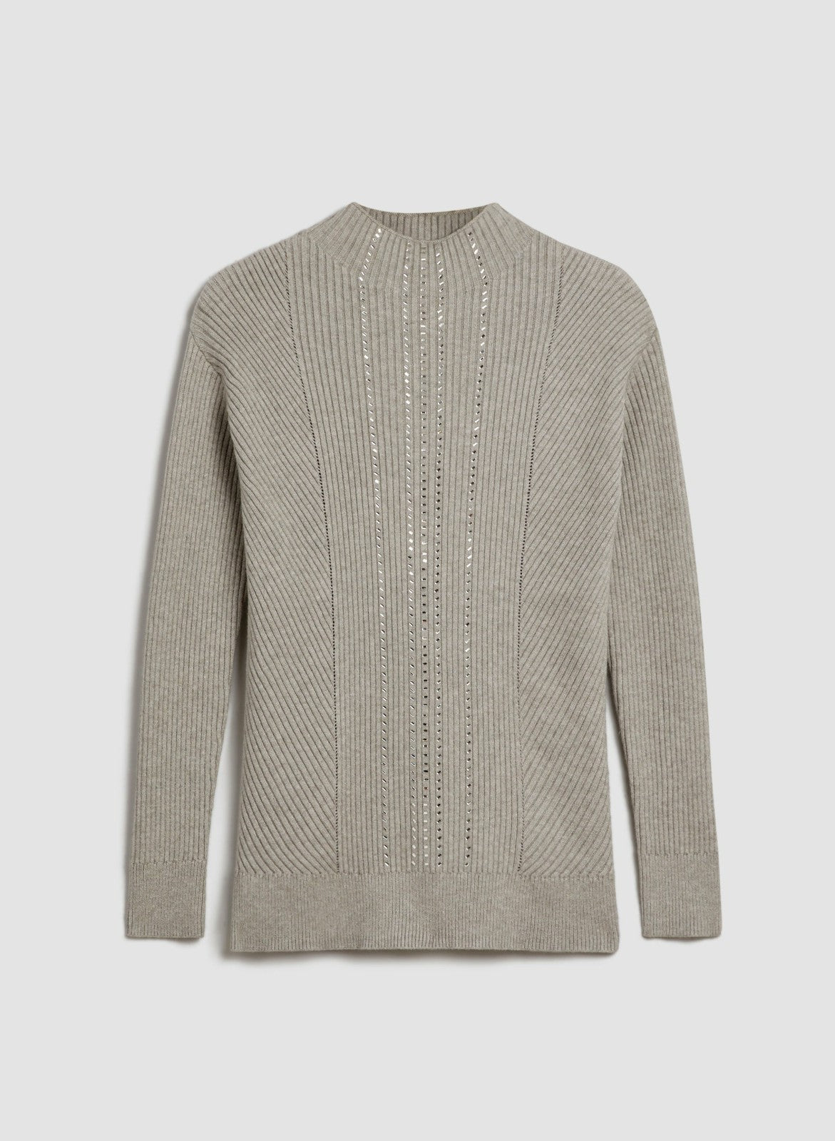 Women Bead Detail Sweater Silver Mist Mix | Melanie Lyne