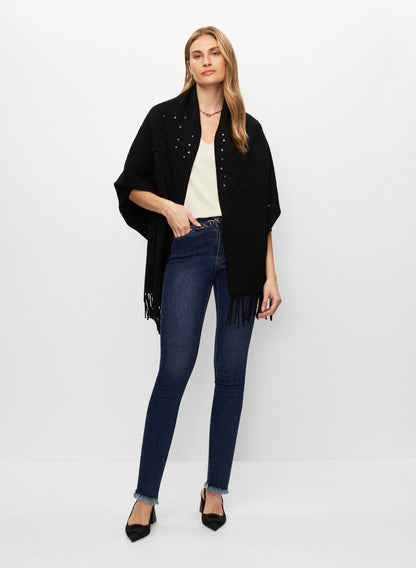Women Sequin Detail Wrap Black | Melanie Lyne