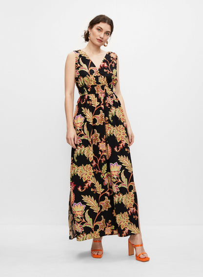 Women Floral Print Maxi Dress Black Pattern | Melanie Lyne