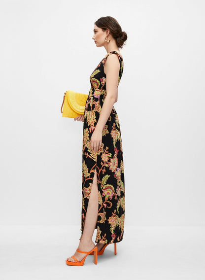 Women Floral Print Maxi Dress Black Pattern | Melanie Lyne