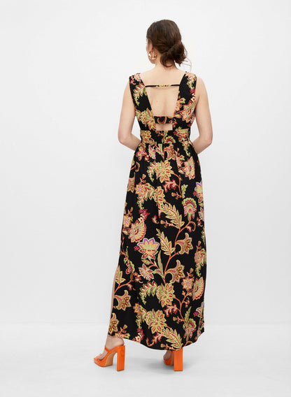 Women Floral Print Maxi Dress Black Pattern | Melanie Lyne