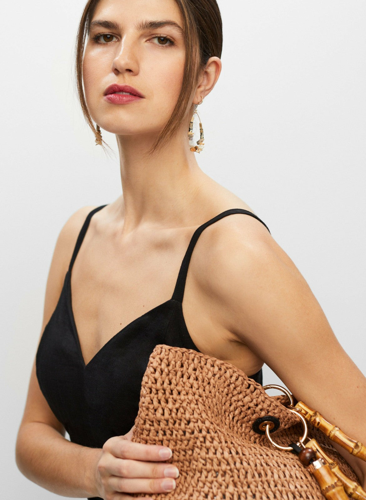 Women Lace Detail Tiered Maxi Dress Black | Melanie Lyne