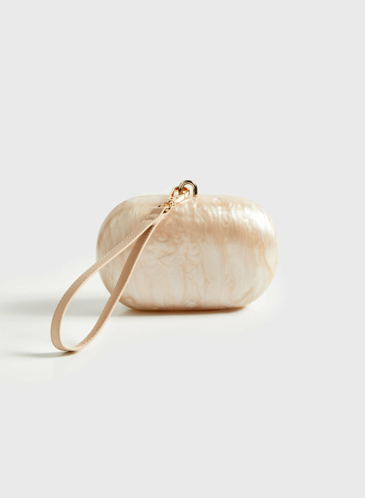 Women Oval Mother-of-Pearl Clutch Whisper White | Melanie Lyne