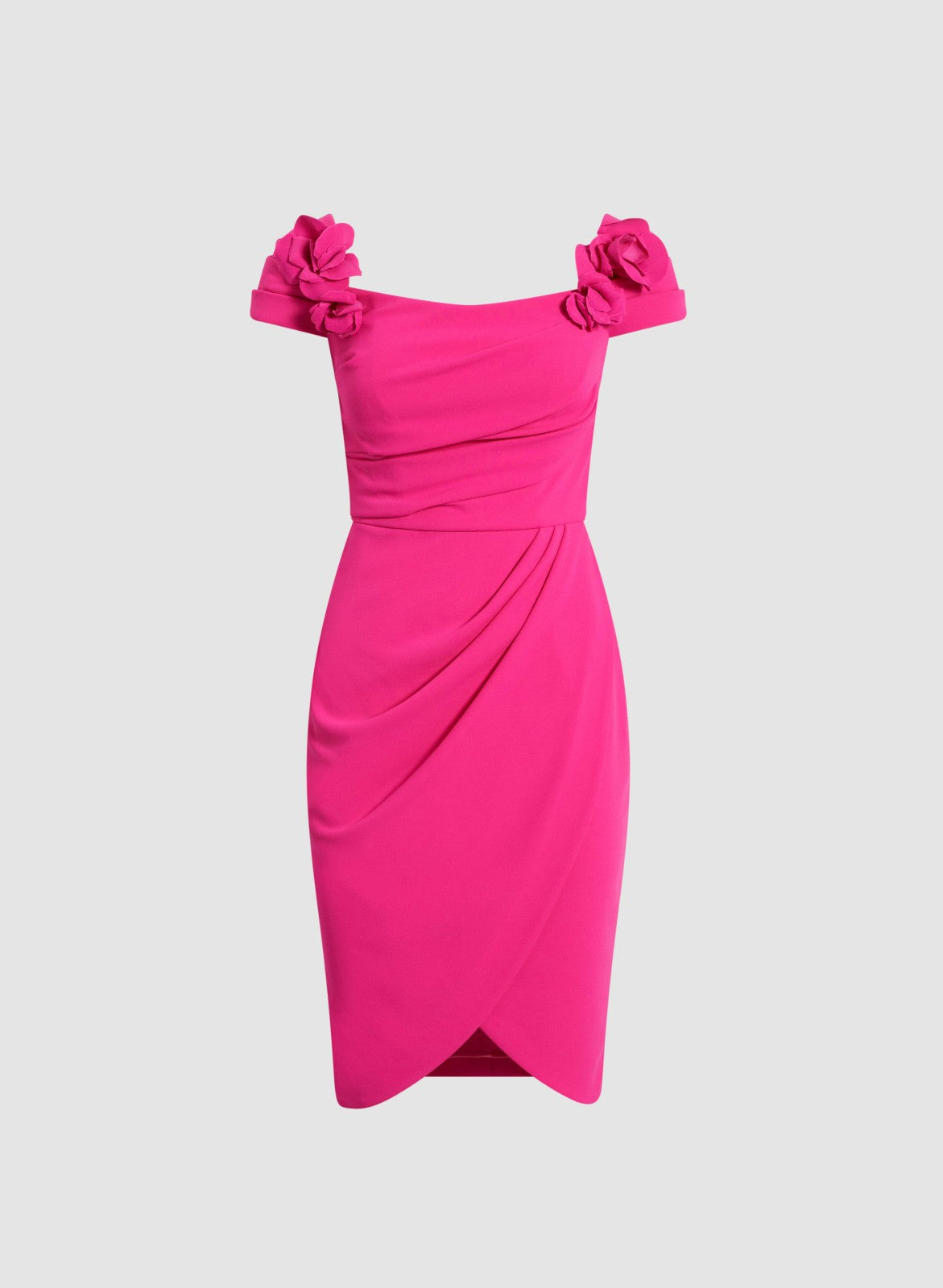 Women Bardot Neck Floral Detail Dress Multicolour | Melanie Lyne