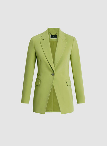 Women Single-Button Blazer Pistachio Green | Melanie Lyne