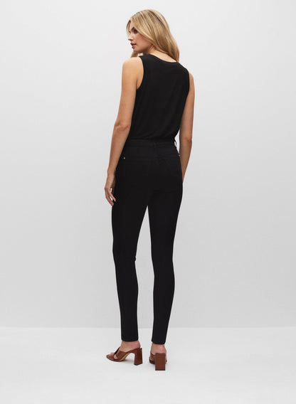 Women Super Soft Slim Leg Jeans Black | Melanie Lyne