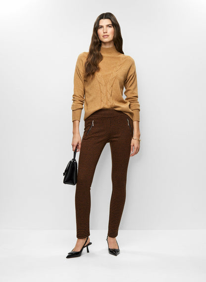 Women Cable Knit Sweater Dark Camello | Melanie Lyne