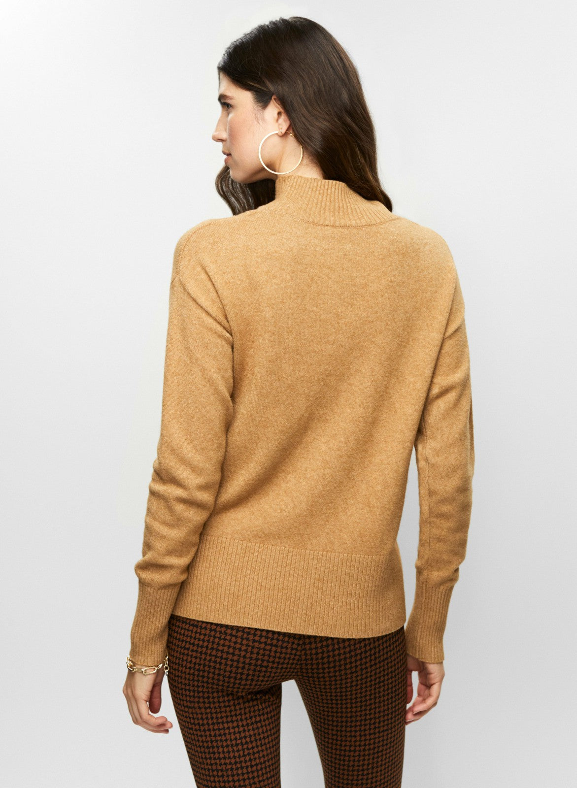 Women Cable Knit Sweater Dark Camello | Melanie Lyne