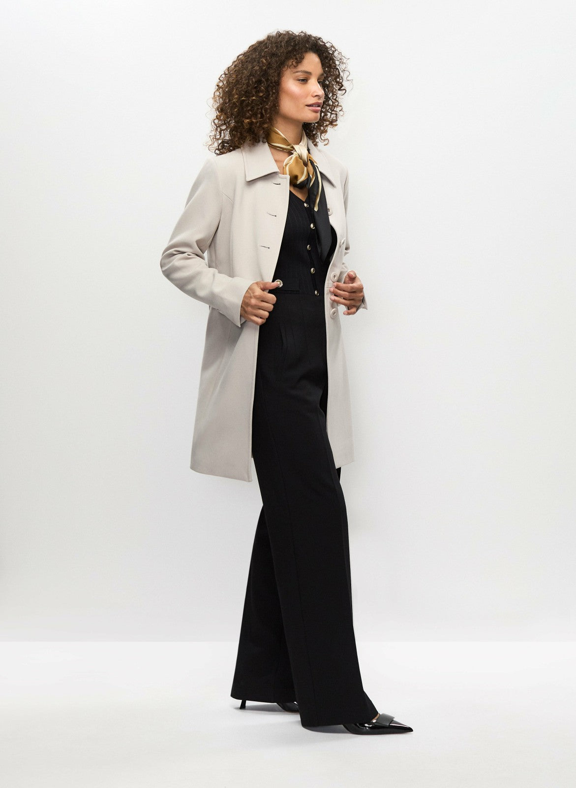 Women Button Detail Rib Knit Sweater Black | Melanie Lyne