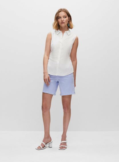 Women Tie Front Button Down Shirt Ivory | Melanie Lyne
