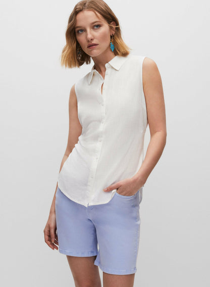 Women Tie Front Button Down Shirt Ivory | Melanie Lyne