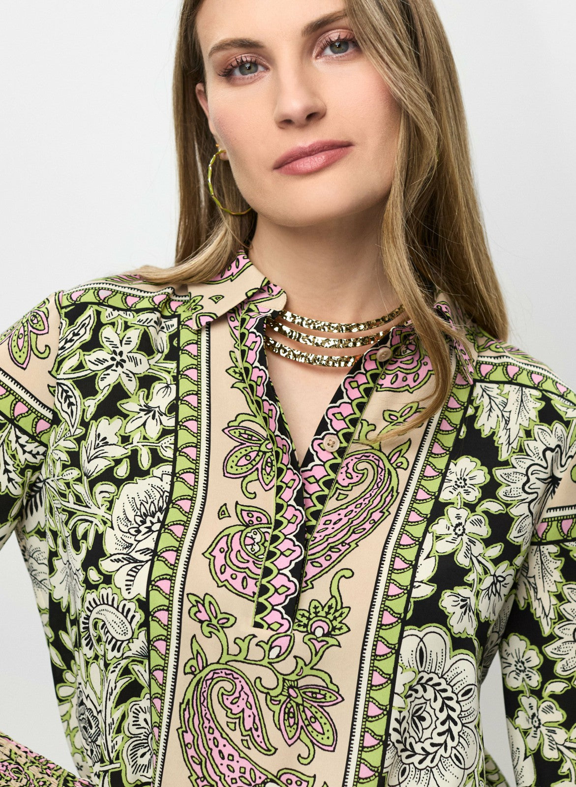 Women Paisley Print Smocked Blouse Multicolour | Melanie Lyne
