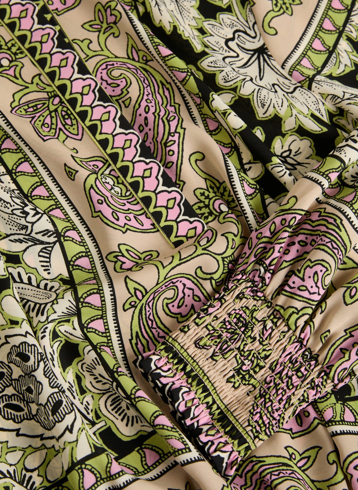 Women Paisley Print Smocked Blouse Multicolour | Melanie Lyne