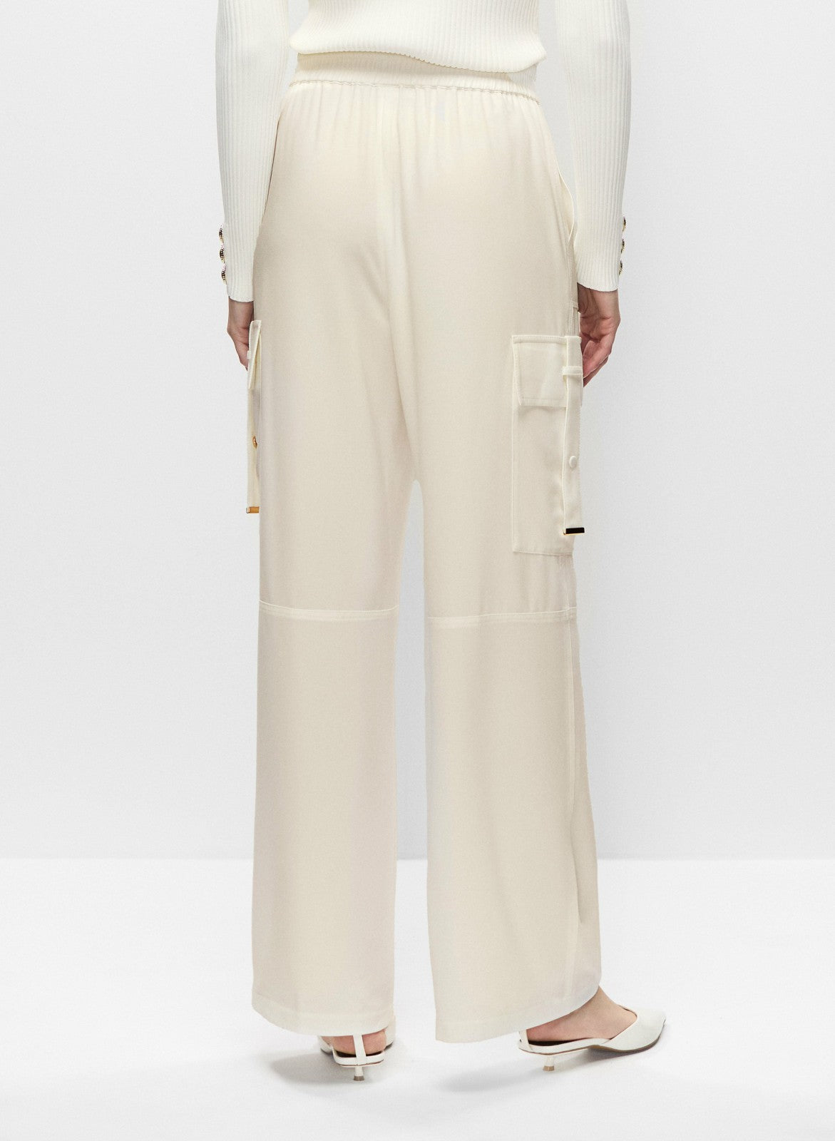 Women Pull-On Cargo Pants Panna | Melanie Lyne