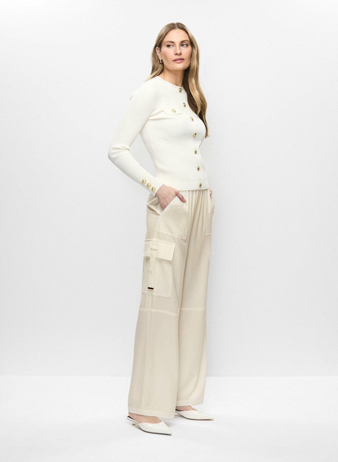 Women Pull-On Cargo Pants Panna | Melanie Lyne