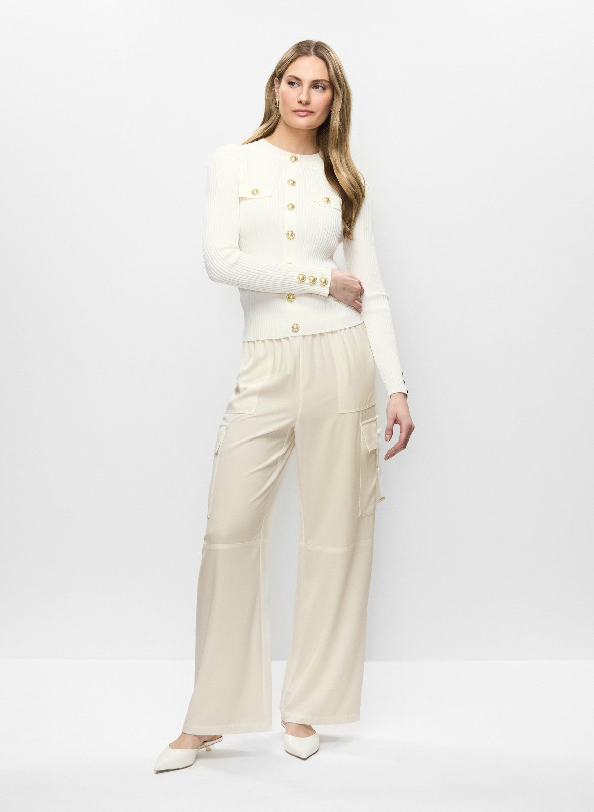 Women Pull-On Cargo Pants Panna | Melanie Lyne