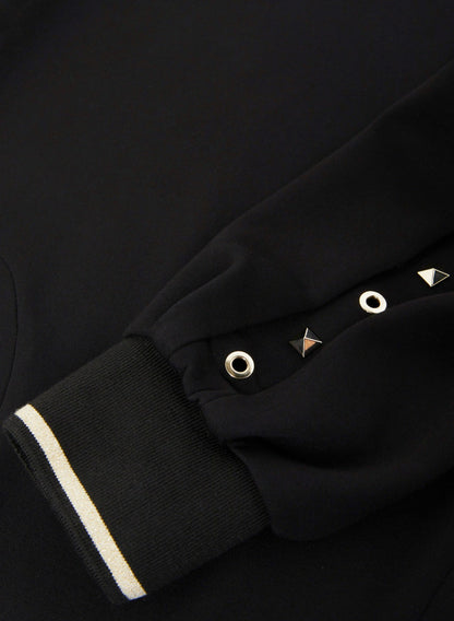 Women Stud Detail Mock Neck Dress Black | Melanie Lyne