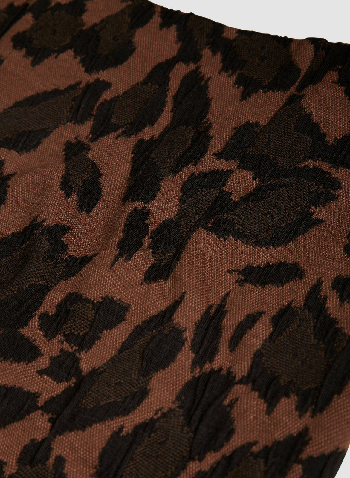 Women Pull-On Leopard Motif Skirt Dark Camello | Melanie Lyne