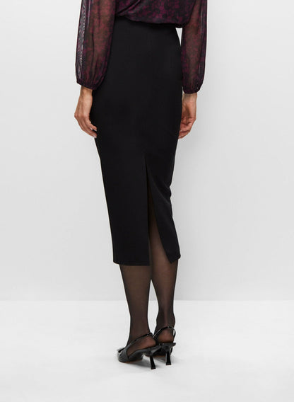 Women Long Fitted Skirt Black | Melanie Lyne