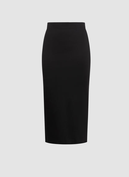 Women Long Fitted Skirt Black | Melanie Lyne