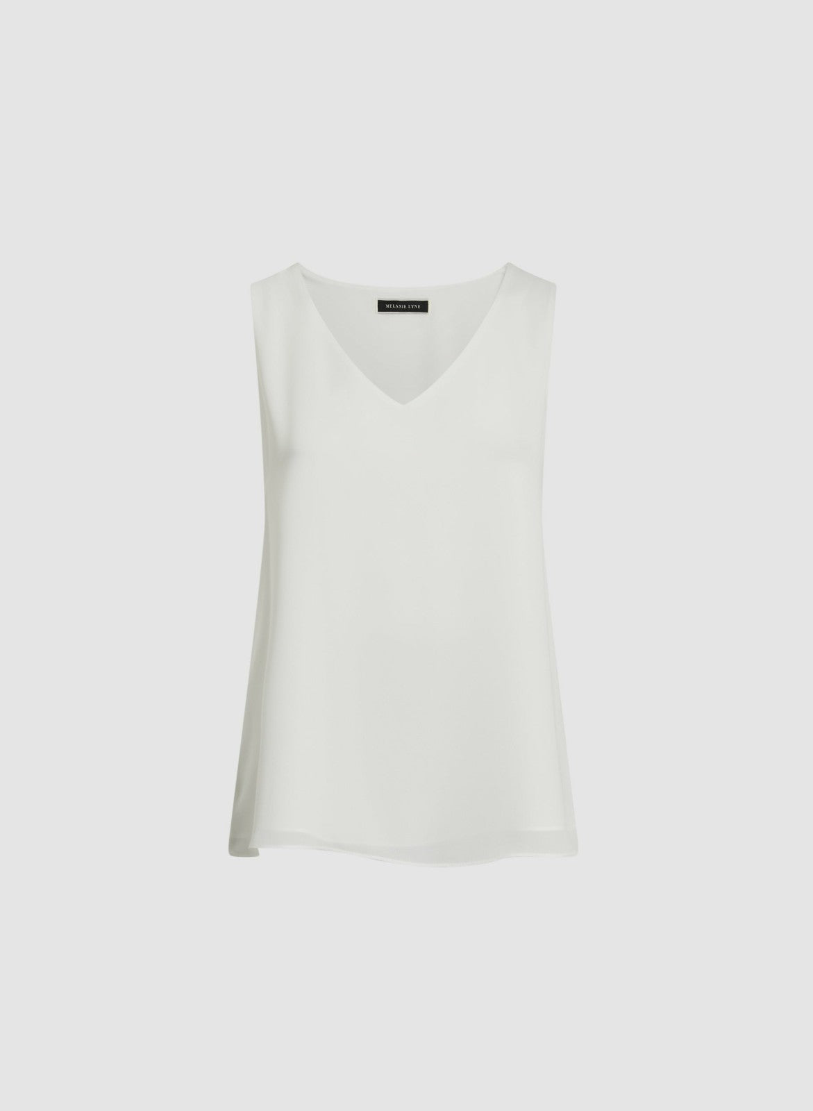 Women Essential Sleeveless V-Neck Blouse Ivory | Melanie Lyne