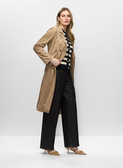 Women Faux Suede Trench Coat Desert Sand | Melanie Lyne