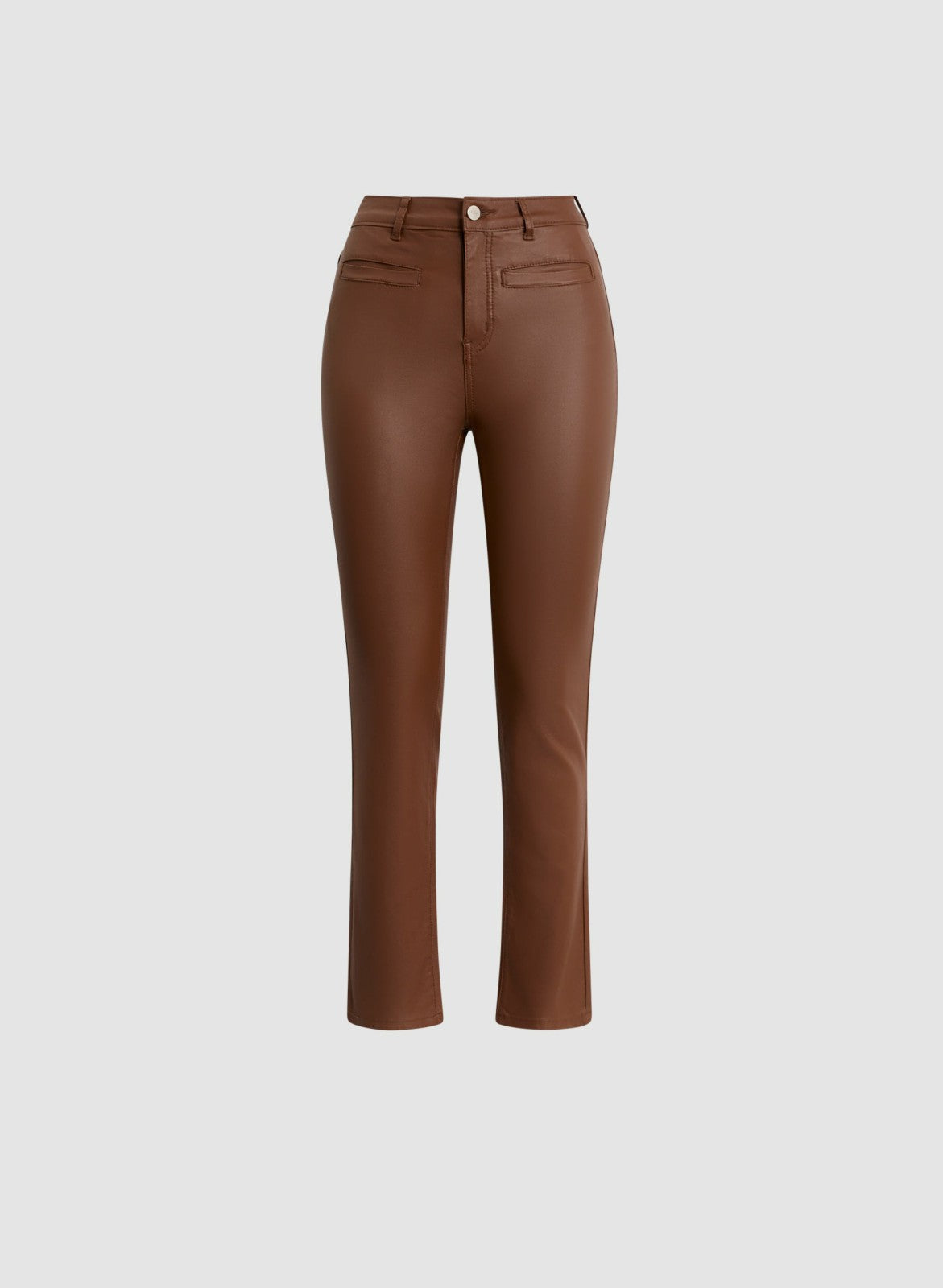 Women Coated Straight Leg Jeans Penny Brown | Melanie Lyne