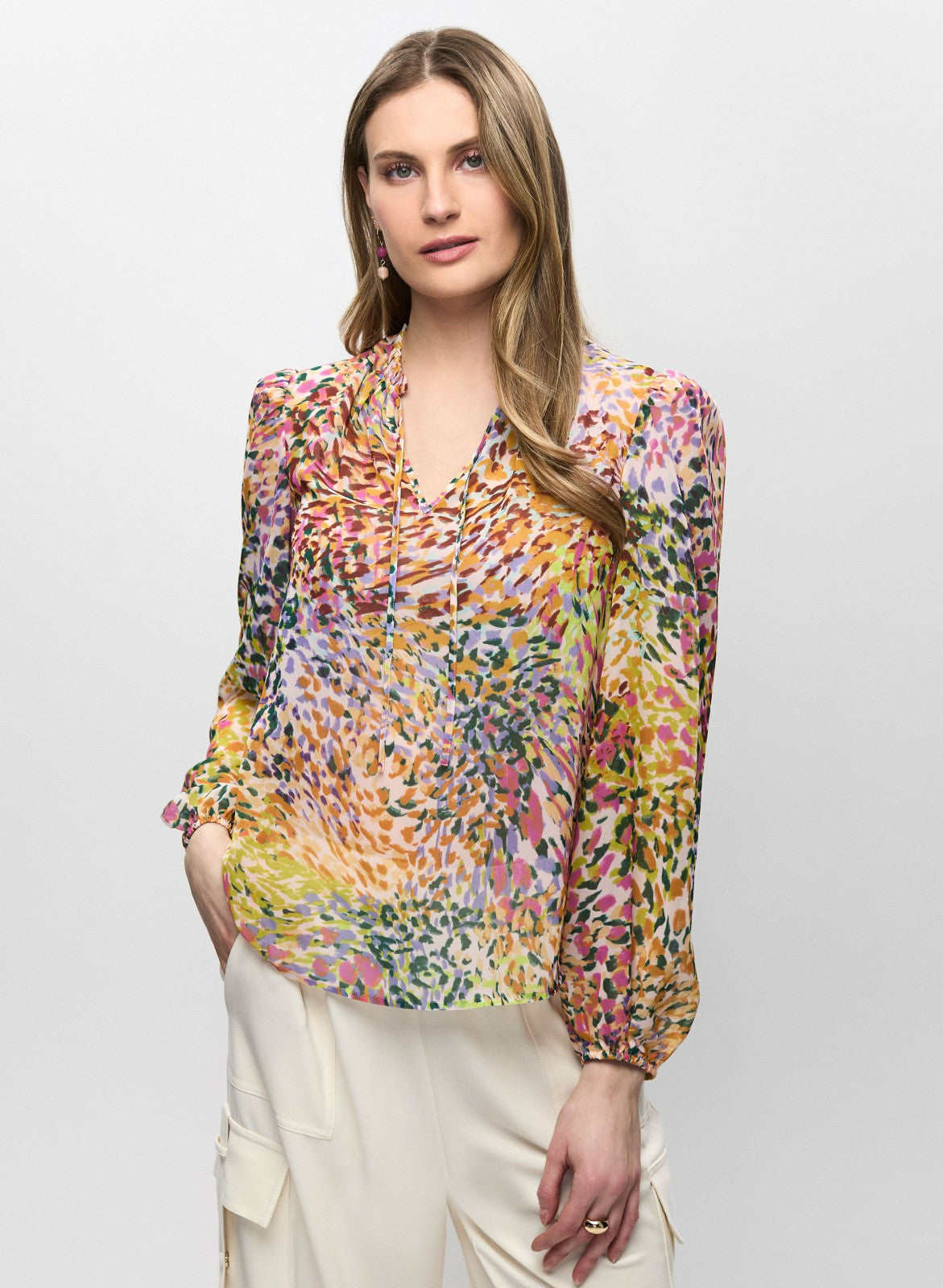 Women Abstract Print Blouse Multicolour | Melanie Lyne