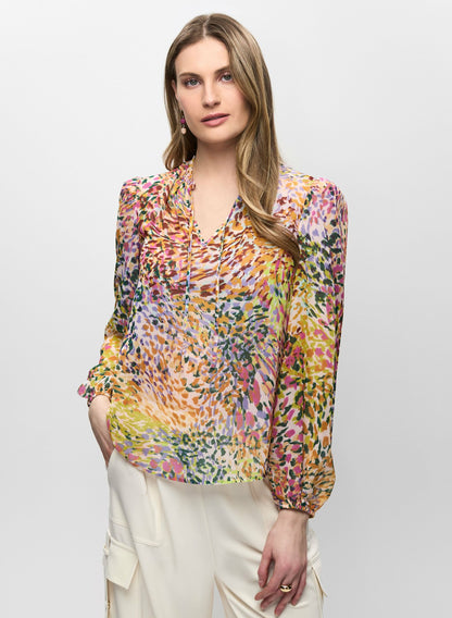 Women Abstract Print Blouse Multicolour | Melanie Lyne