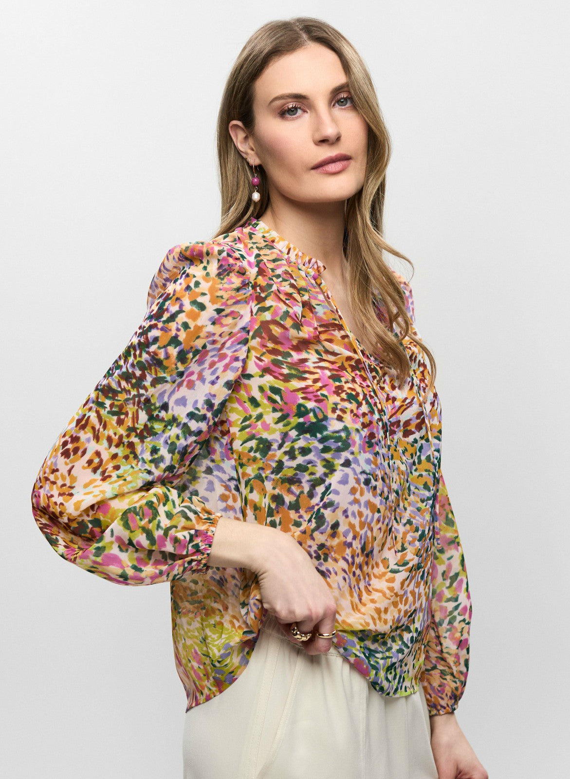 Women Abstract Print Blouse Multicolour | Melanie Lyne