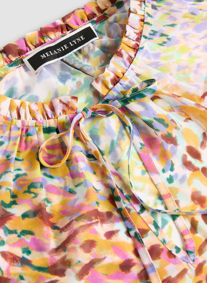 Women Abstract Print Blouse Multicolour | Melanie Lyne