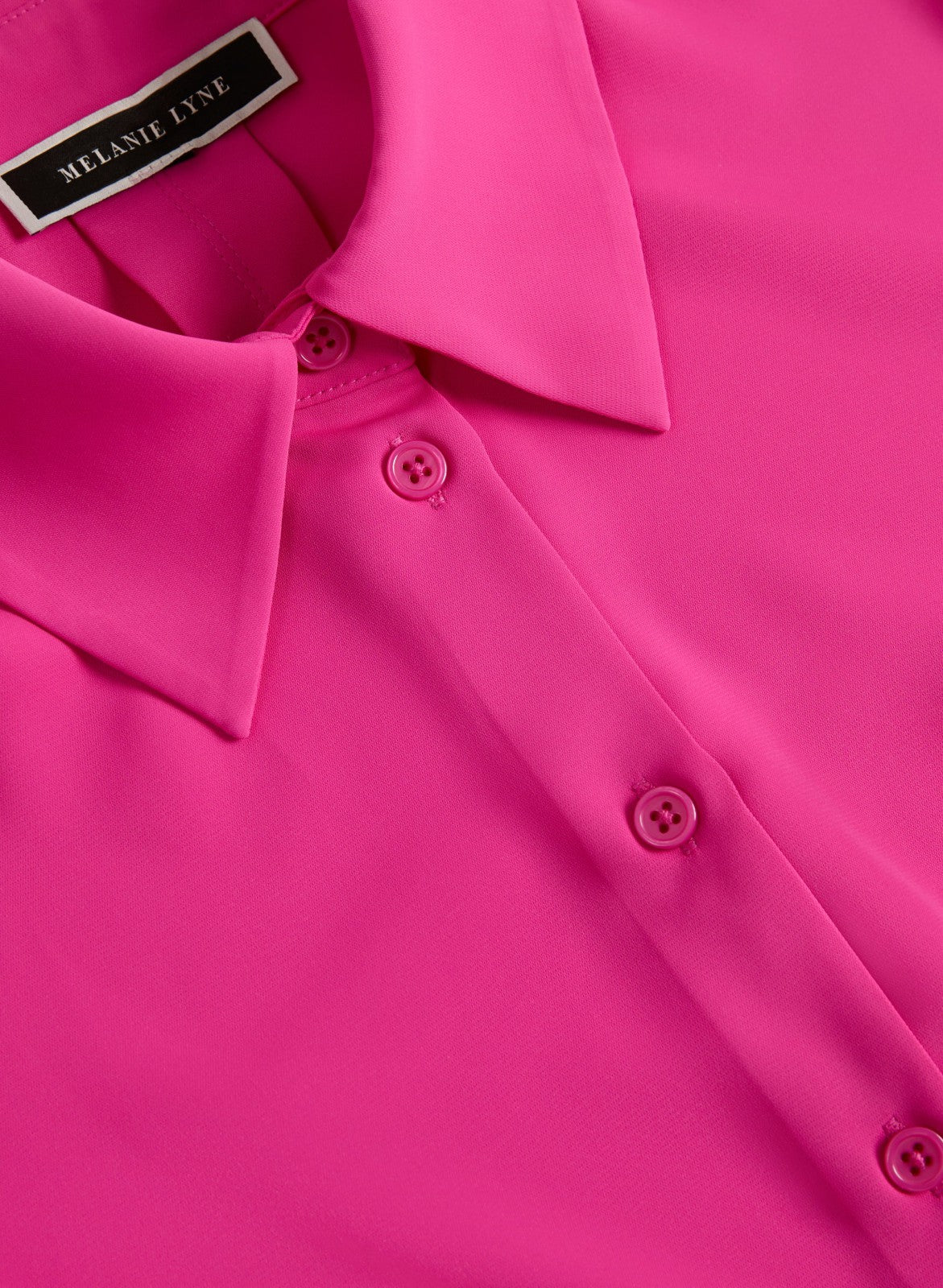 Women Asymmetric Button-Down Tunic Hyper Pink | Melanie Lyne