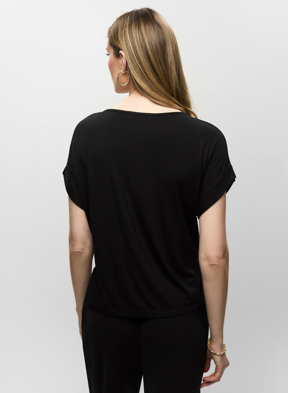 Women Geometric Print Short Sleeve Top Black & White | Melanie Lyne