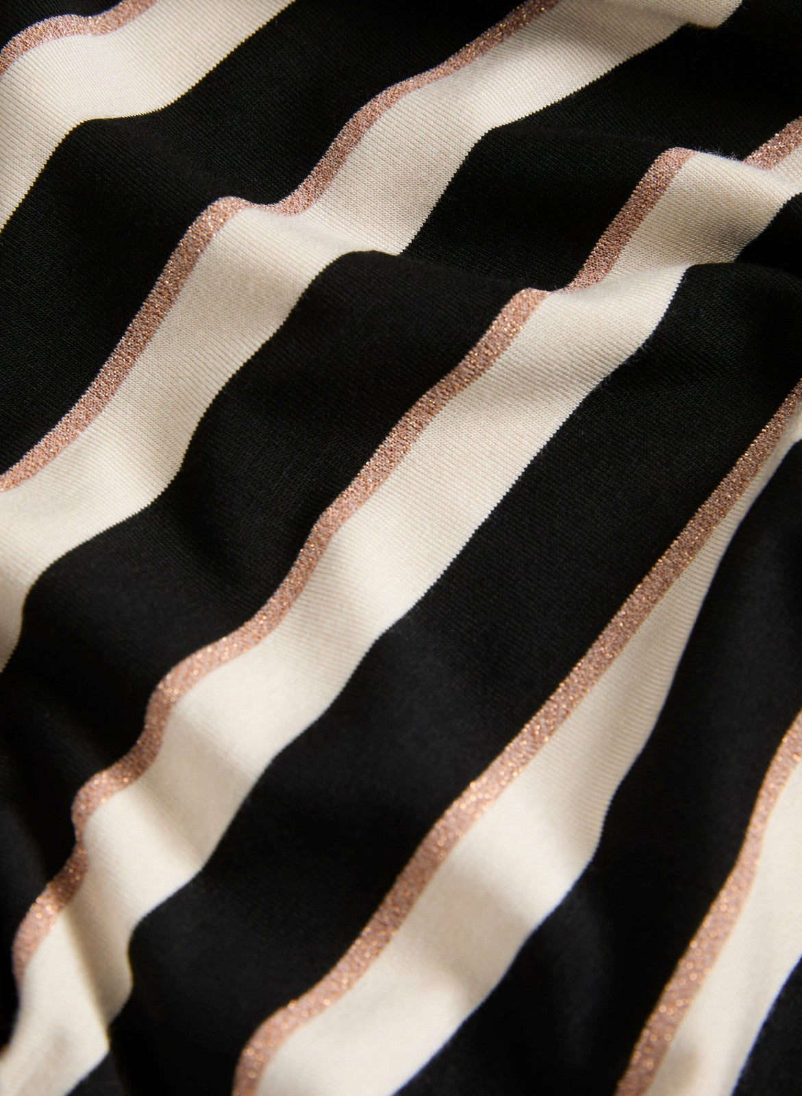 Women Glitter Striped Tee Black Pattern | Melanie Lyne