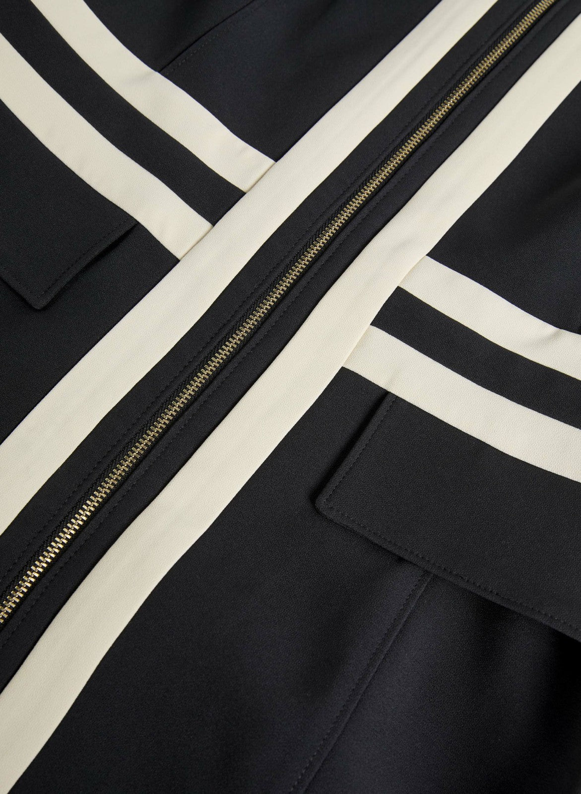 Women Zip-Front Sheath Dress Black & White | Melanie Lyne