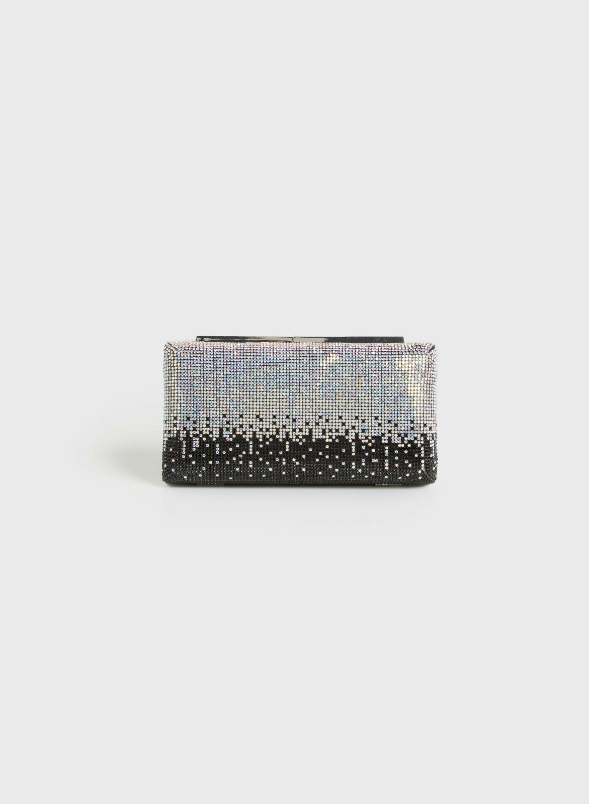 Women Rectangular Crystal Drip Clutch Black | Melanie Lyne