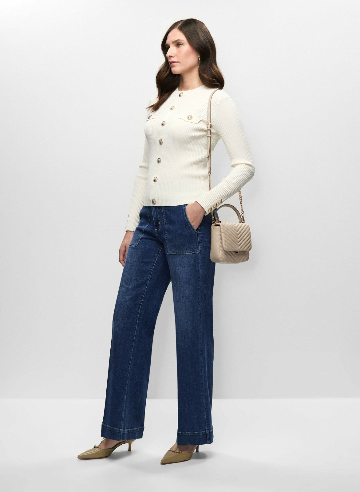 Women High-Waist Trouser Jeans Rinse Tint | Melanie Lyne