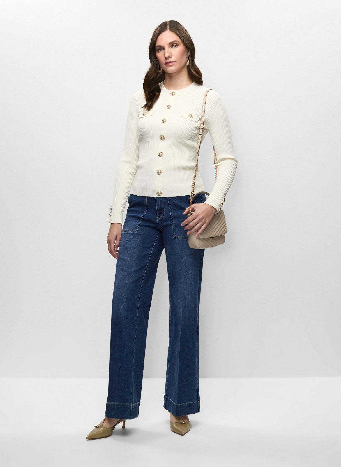 Women High-Waist Trouser Jeans Rinse Tint | Melanie Lyne