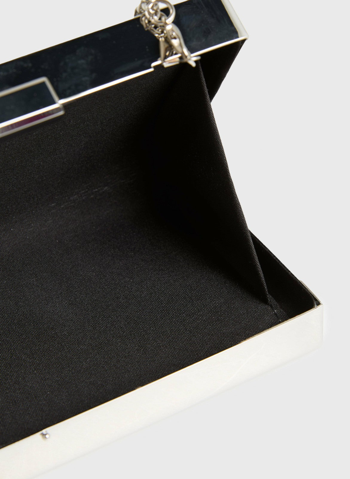 Women Crystal Rectangular Clutch Silver | Melanie Lyne