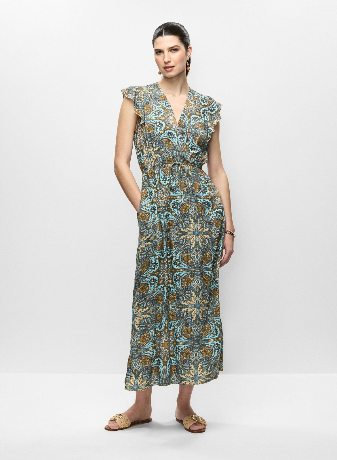 Women Abstract Print Dress Multicolour | Melanie Lyne