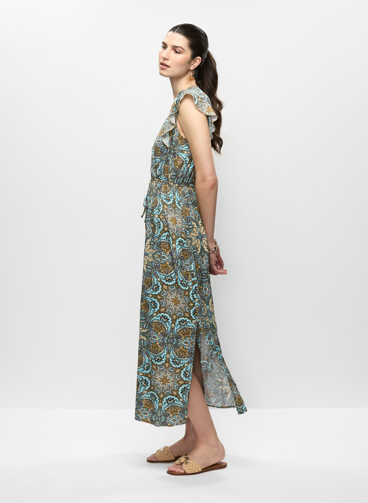 Women Abstract Print Dress Multicolour | Melanie Lyne