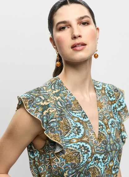 Women Abstract Print Dress Multicolour | Melanie Lyne