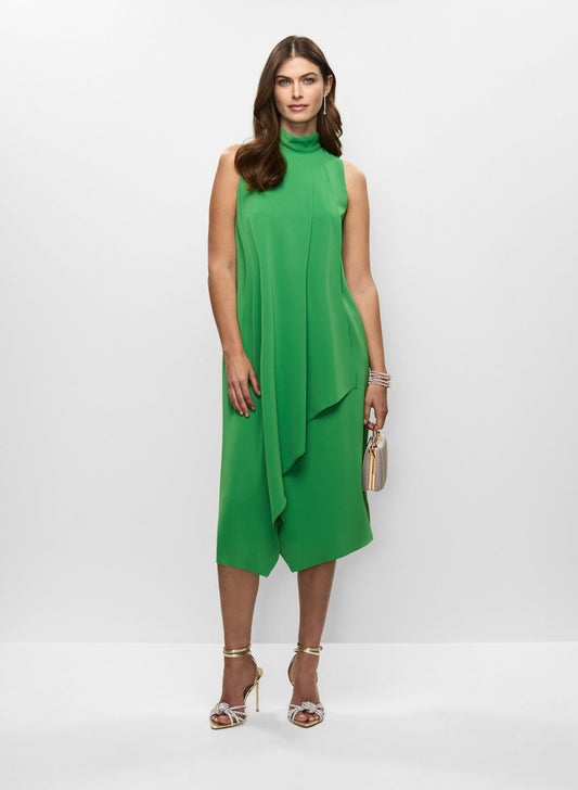 Women Wrap-Style Tulip Hem Dress Apple Green | Melanie Lyne