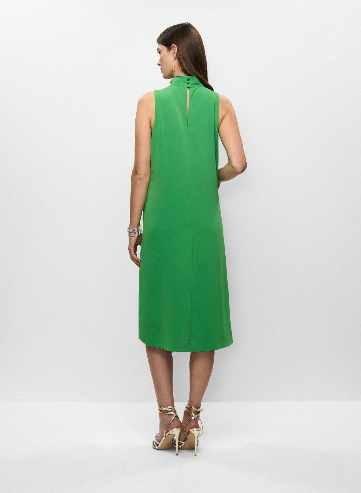Women Wrap-Style Tulip Hem Dress Apple Green | Melanie Lyne